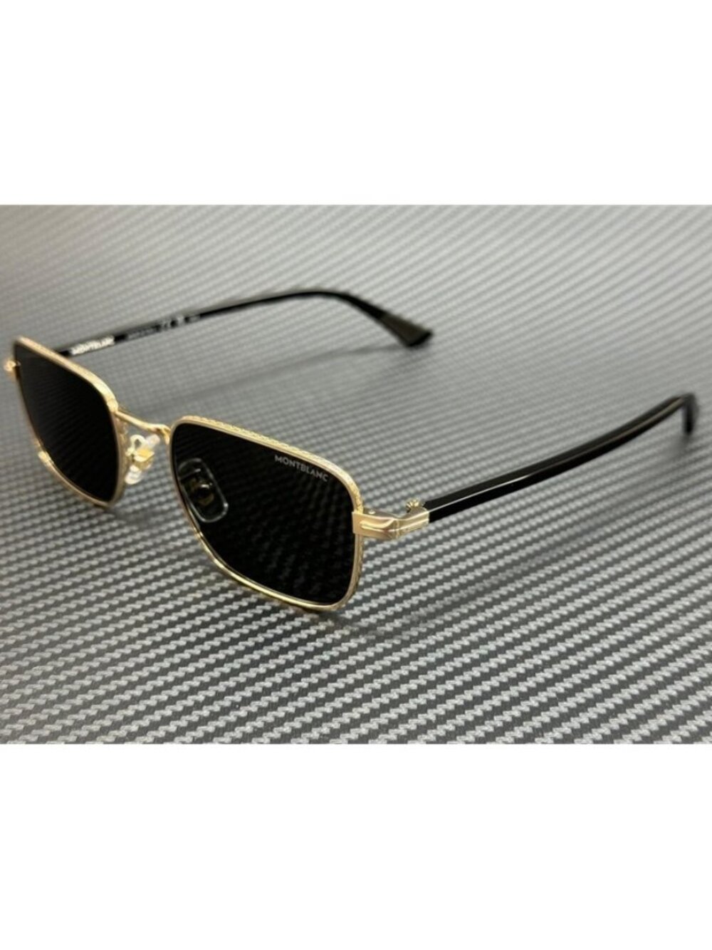 New Montblanc Men Gold Black Sunglasses 53-20-145